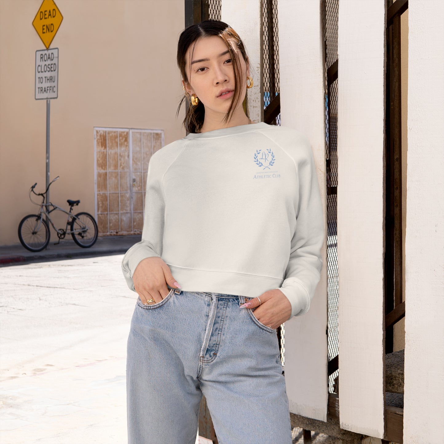 Women’s Cropped Pullover  | Athletic Club | Athleisure Sportswear | Skyblue