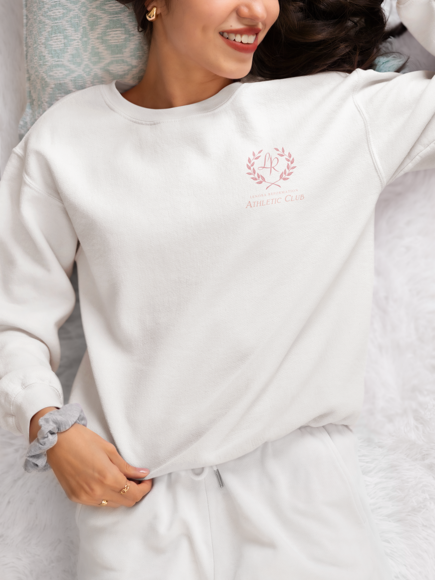Unisex Sweatshirt | Athletic Club | Basic Essentials | Peach