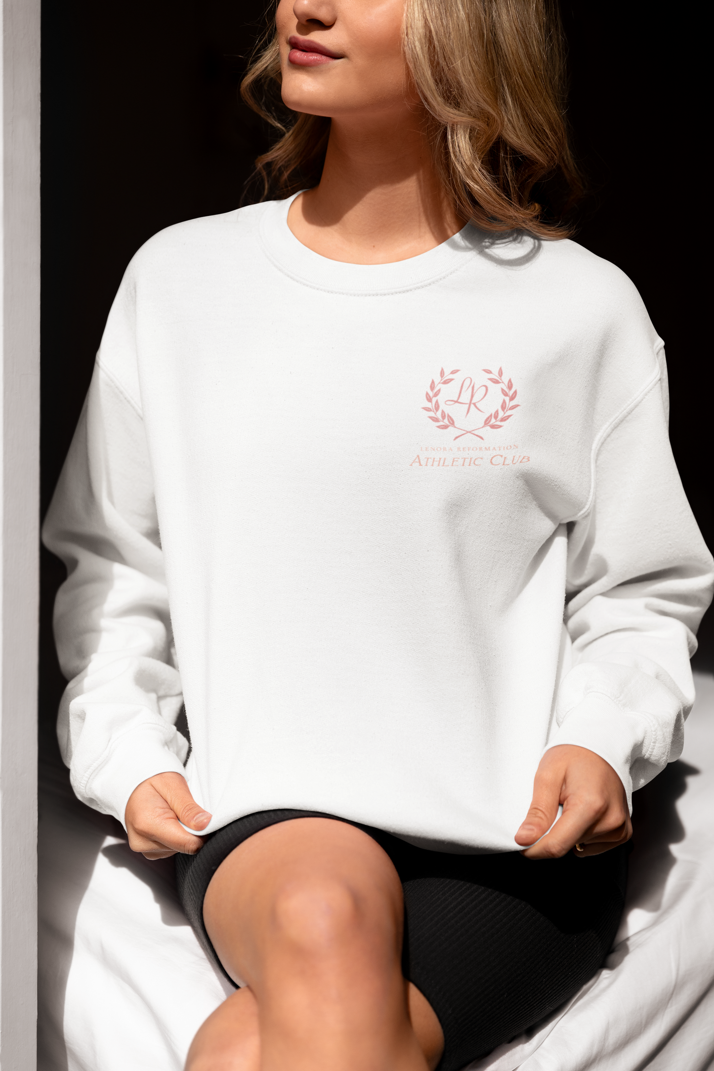 Unisex Sweatshirt | Athletic Club | Basic Essentials | Peach